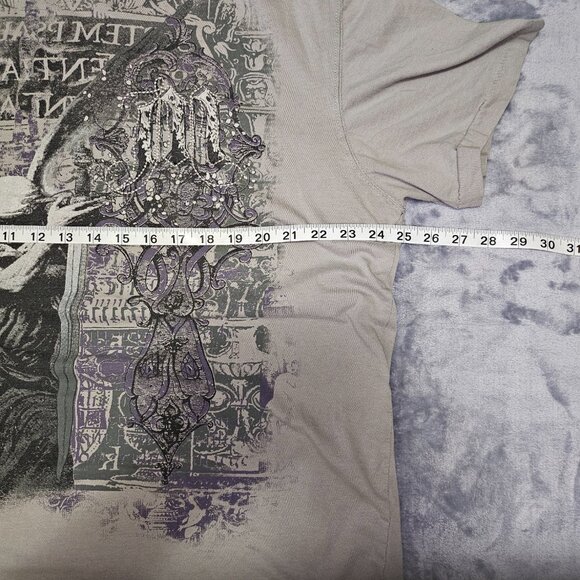 VINTAGE Y2K Modern Culture T-Shirt Angel Warrior Affliction Style Size XXL - Picture 8 of 11